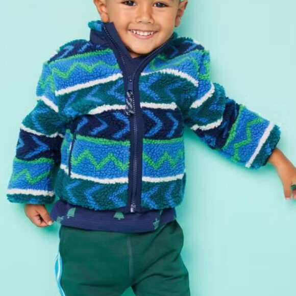 Hanna Andersson Jacquard Faux Shearling Jacket Size 8 / 130cm - Picture 2 of 7